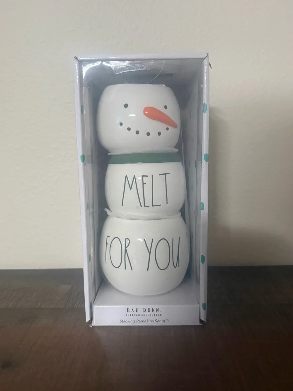 Rae Dunn Snowman Ramekin Set
